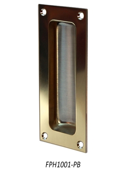 FPH1001-PB Rectangular flush pull handle, Polished brass