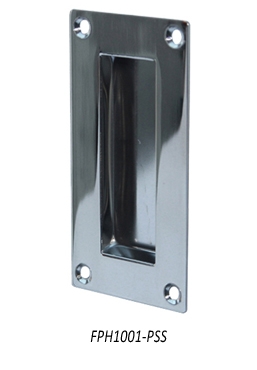 FPH1001-PSS Rectangular flush pull handle, Polished stainless steel