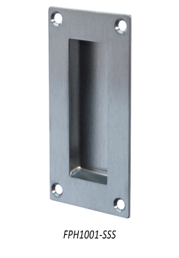 FPH1001-SSS Rectangular flush pull handle, Satin stainless steel