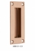 X88121-CU Rectangular flush pull handle, Copper