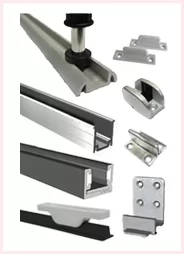image of different types of floor guides for sliding doors