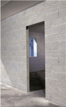 brick doorway without door