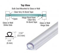 SDTJ-T2 Translucent vinyl bulb strip, self adhesive - dimensions