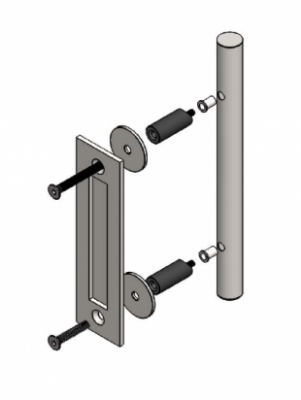 02040 Flush handle and Pull handle set, illustration