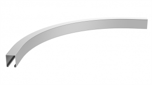 21669 Galvanised steel 600mm top track radius curve
