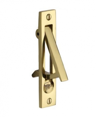 C1165 Edge pull for pocket door, Polished Brass