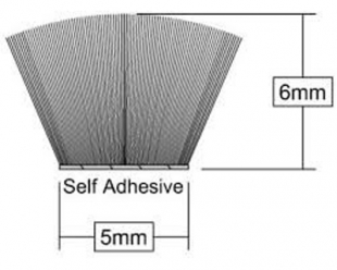 CP474 Self Adhesive Brush Strip, 5m - dimensions