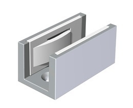SAHECO 004257 Floor guide for frameless glass sliding doors
