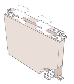 SF-T simple telescopic kit for timber sliding doors, illustration