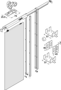 COBURN Hideaway pocket door, components