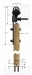Coburn Flat Track 100 barn style timber sliding door kit - cross section dimensions